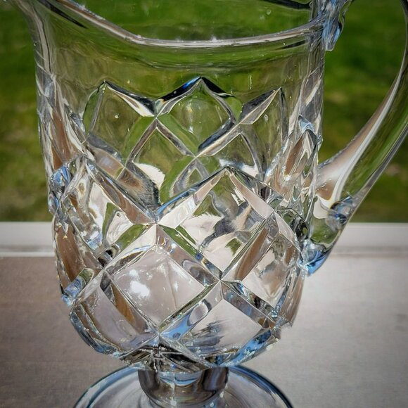 Antique EAPG Glass Creamer Challinor Taylor & Co, Beveled Diagonal c.1890 USA - Picture 7 of 12